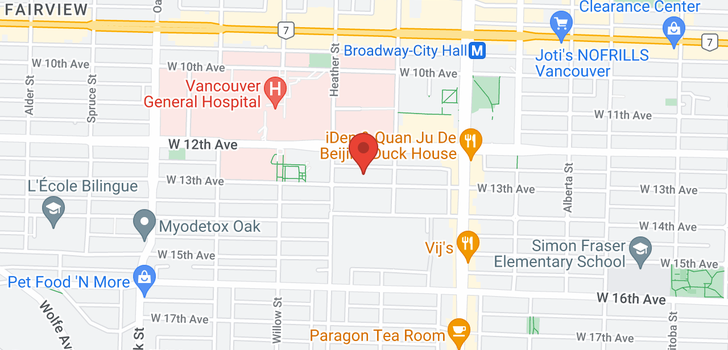 map of 104 655 W 13TH AVENUE